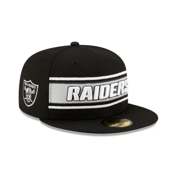 Discount Las Vegas Raiders 2024 Sideline Black 59FIFTY Fitted Hat - KTGCaps - Baseball caps for various teams, purchased online at a discount