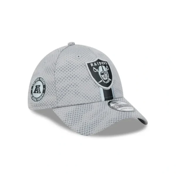 Fashion Las Vegas Raiders 2024 Sideline Gray 39THIRTY Stretch Fit Hat - KTGCaps - Baseball caps for various teams, purchased online at a discount