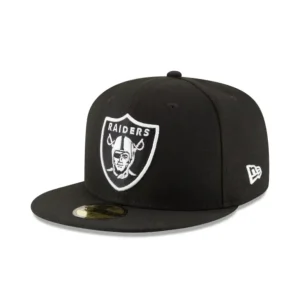 Online Las Vegas Raiders Black amp White 59FIFTY Fitted Hat - KTGCaps - Baseball caps for various teams, purchased online at a discount