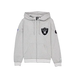 Clearance Las Vegas Raiders Gray Logo Select FullZip Hoodie - KTGCaps - Baseball caps for various teams, purchased online at a discount