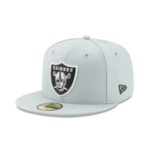Fashion Las Vegas Raiders Grey 59FIFTY Fitted Hat - KTGCaps - Baseball caps for various teams, purchased online at a discount