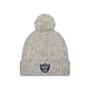 Fashion Las Vegas Raiders Shimmer Pom Knit Hat - KTGCaps - Baseball caps for various teams, purchased online at a discount