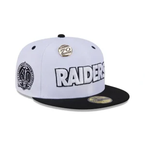 Flash Sale Las Vegas Raiders 70th Anniversary 59FIFTY Fitted Hat - KTGCaps - Baseball caps for various teams, purchased online at a discount