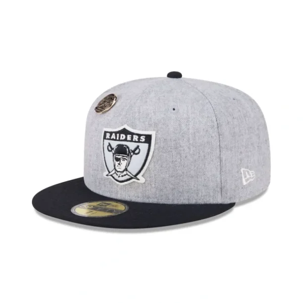 Online Las Vegas Raiders 70th Anniversary Gray 59FIFTY Fitted Hat - KTGCaps - Baseball caps for various teams, purchased online at a discount