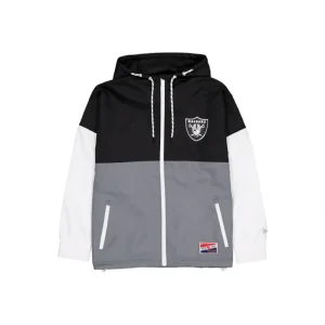 Flash Sale Las Vegas Raiders Throwback Windbreaker - KTGCaps - Baseball caps for various teams, purchased online at a discount