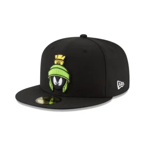 Discount Looney Tunes Marvin the Martian Alt Black 59FIFTY Fitted Hat - KTGCaps - Baseball caps for various teams, purchased online at a discount