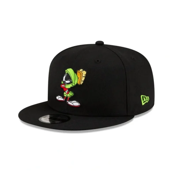 Fashion Looney Tunes Marvin the Martian Black 9FIFTY Snapback Hat - KTGCaps - Baseball caps for various teams, purchased online at a discount