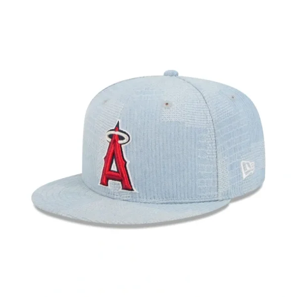 Discount Los Angeles Angels Denim Patchwork 9FIFTY Snapback Hat - KTGCaps - Baseball caps for various teams, purchased online at a discount