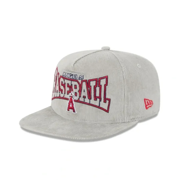 Clearance Los Angeles Angels Gray Cord Golfer Hat - KTGCaps - Baseball caps for various teams, purchased online at a discount