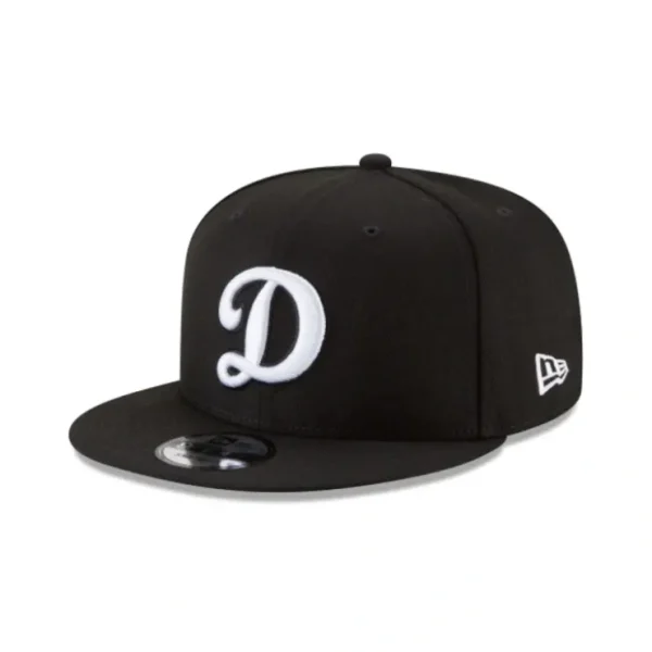 Caps* Los Angeles Dodgers Basic Black and White 9FIFTY Snapback Hat - KTGCaps - Baseball caps for various teams, purchased online at a discount