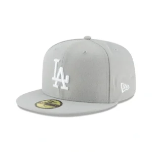 Caps* Los Angeles Dodgers Gray Basic 59FIFTY Fitted Hat - KTGCaps - Baseball caps for various teams, purchased online at a discount