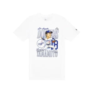 Fashion Los Angeles Dodgers Yoshinobu Yamamoto Caricature TShirt - KTGCaps - Baseball caps for various teams, purchased online at a discount