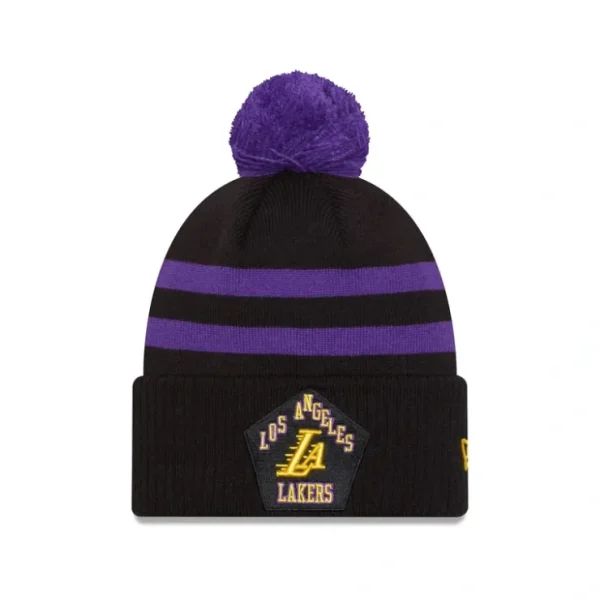 Caps* Los Angeles Lakers 2023 City Edition Pom Knit Hat - KTGCaps - Baseball caps for various teams, purchased online at a discount
