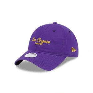 Caps* Los Angeles Lakers Womens Throwback 9TWENTY Adjustable Hat - KTGCaps - Baseball caps for various teams, purchased online at a discount