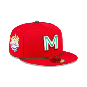 Caps* Mexico Baseball 2024 Caribbean Series Red 59FIFTY Fitted Hat - KTGCaps - Baseball caps for various teams, purchased online at a discount