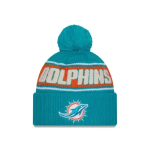 Caps* Miami Dolphins 2024 Cold Weather Kids Pom Knit Hat - KTGCaps - Baseball caps for various teams, purchased online at a discount