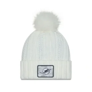 Caps* Miami Dolphins 2024 Salute to Service Womens Pom Knit Hat - KTGCaps - Baseball caps for various teams, purchased online at a discount