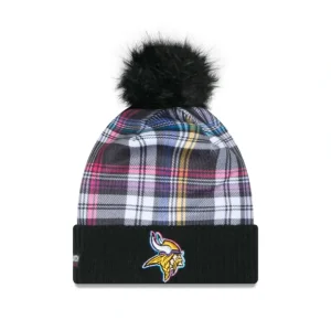 Fashion Minnesota Vikings 2024 Crucial Catch Womens Pom Knit Hat - KTGCaps - Baseball caps for various teams, purchased online at a discount