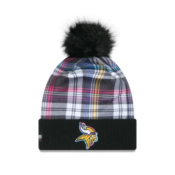 Fashion Minnesota Vikings 2024 Crucial Catch Womens Pom Knit Hat - KTGCaps - Baseball caps for various teams, purchased online at a discount