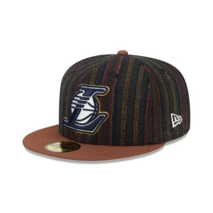 Caps* Los Angeles Lakers Vintage Herringbone 59FIFTY Fitted Hat - KTGCaps - Baseball caps for various teams, purchased online at a discount