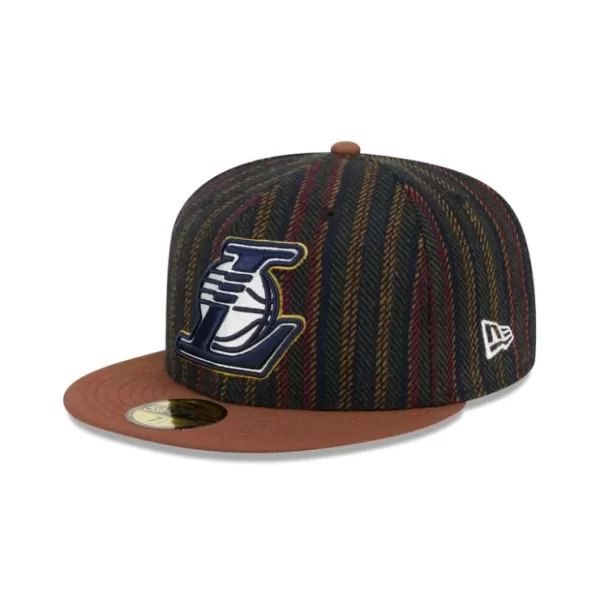 Caps* Los Angeles Lakers Vintage Herringbone 59FIFTY Fitted Hat - KTGCaps - Baseball caps for various teams, purchased online at a discount