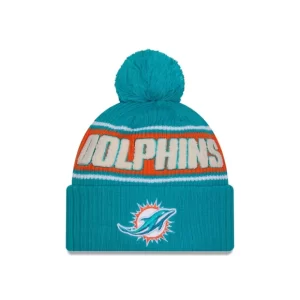 Caps* Miami Dolphins 2024 Cold Weather Kids Pom Knit Hat - KTGCaps - Baseball caps for various teams, purchased online at a discount